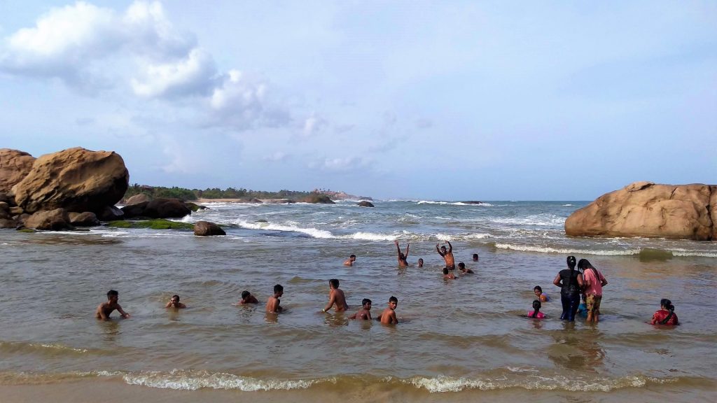 Enjoy swimming where the river meets the ocean at  Nidangala 