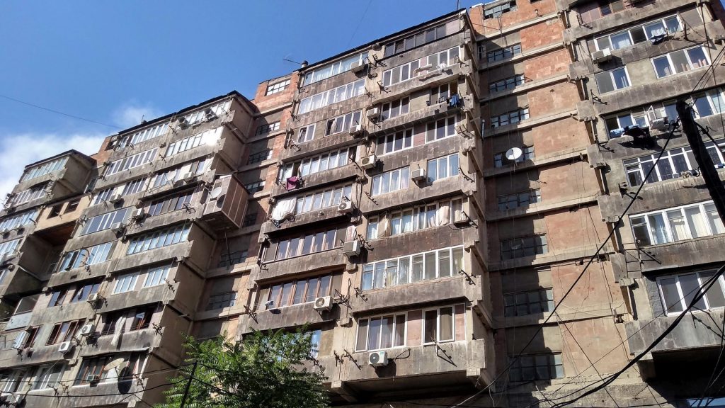 Block of flats in city centre right behind the National Galery