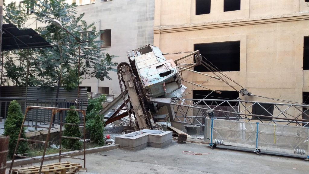 Construction site near Republic Square